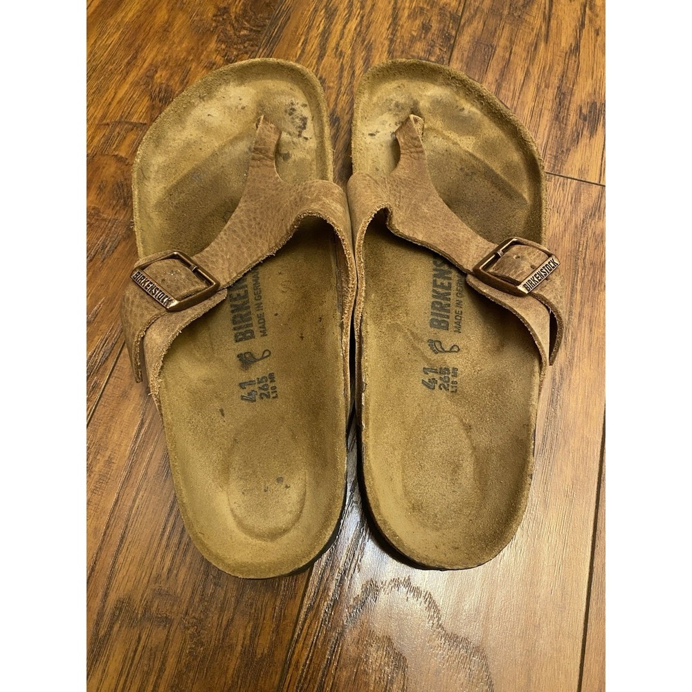 Birkenstock Como Thong Sandal Leather EU 41 Women's 10 Men's 8 - Picture 3 of 5